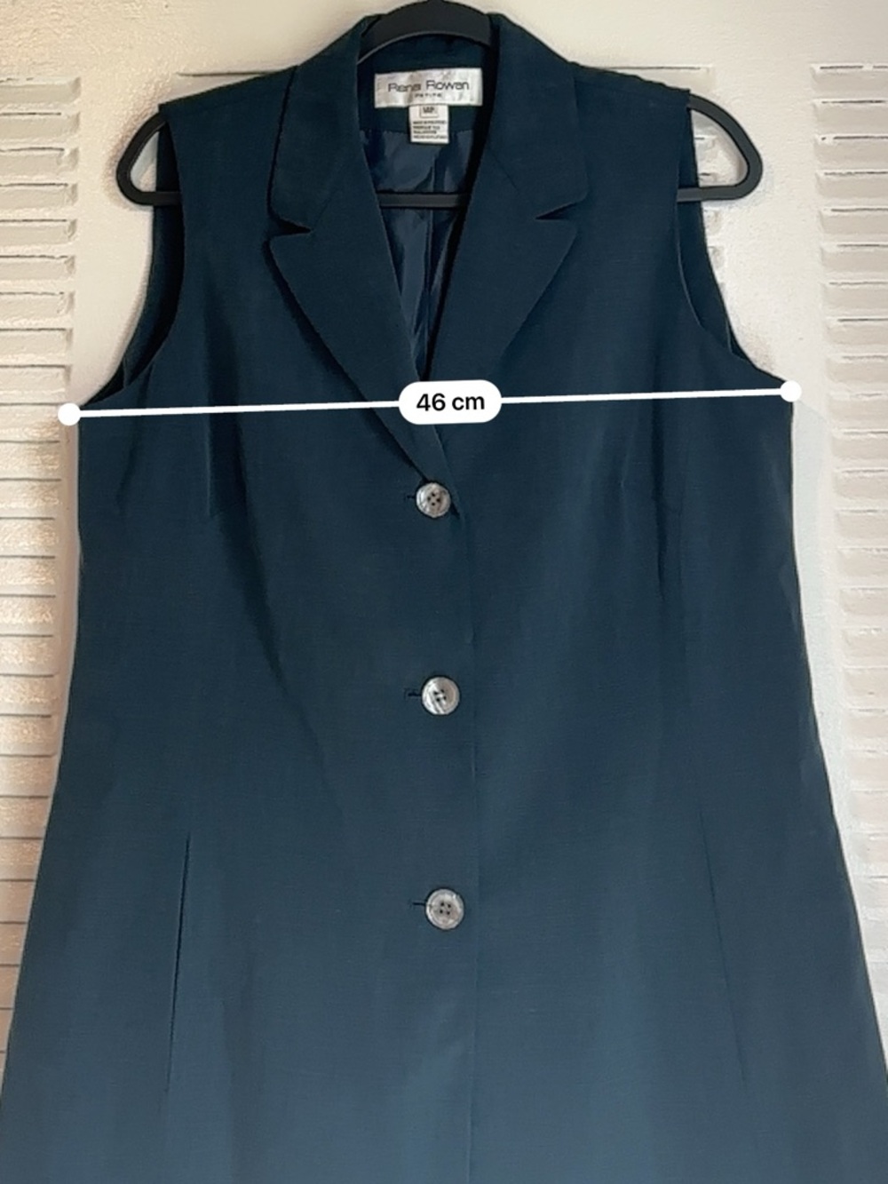 Rena Rowan Petite Sleeveless Blazer Vest Size 14P Chic Tailored Style - Picture 7 of 9